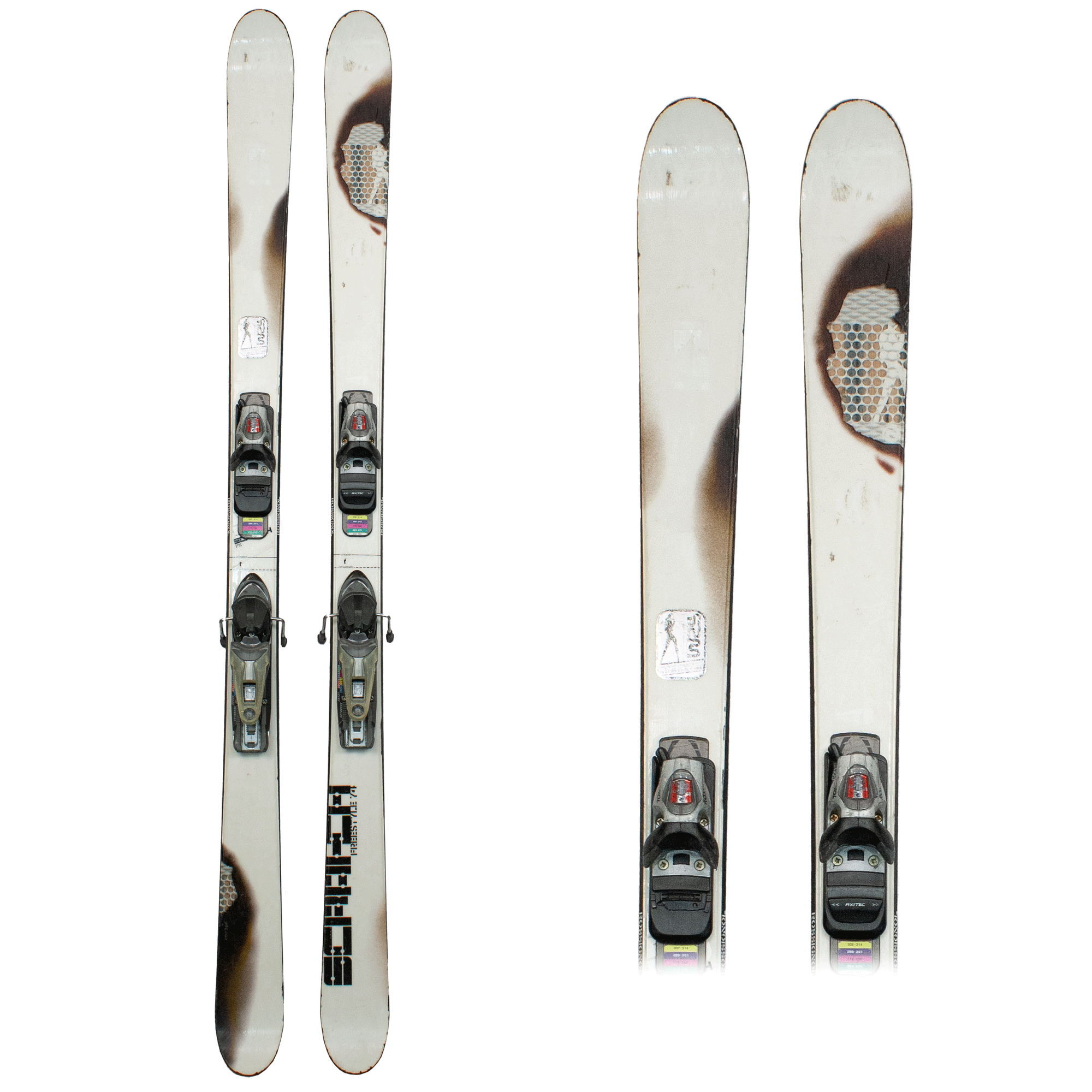 Rossignol SCRATCH GIRL FS WRS freestyle skis 158cm with Rossignol 110  Bindings ~
